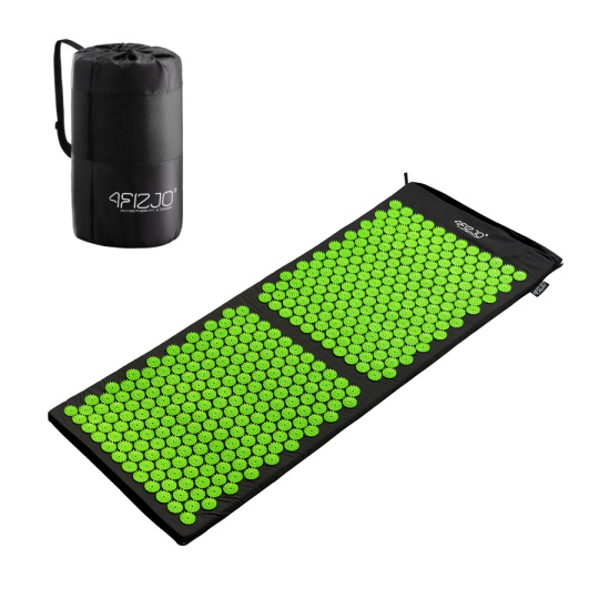 Akurpresurní podložka + polštář 4FIZJO 130 * 50 cm černo-zelená Akurpresurní podložka + polštář 4FIZJO 130 * 50 cm černo-zelená