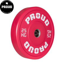 Olympijský kotouč PROUD TRAINING BUMPER PLATE RED 25 kg