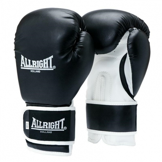 BOXERSKÉ RUKAVICE POWER GEL ALLRIGHT HOLLAND 12oz černo-bílé