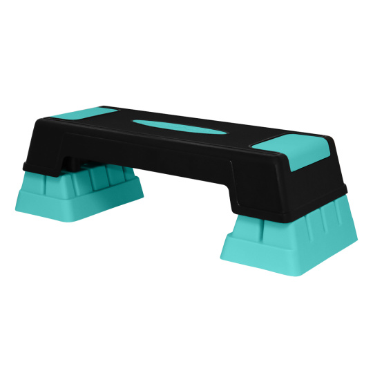 Aerobic step 3 stupňový Sportvida černo-tyrkysový Aerobic step 3 stupňový Sportvida černo-tyrkysový
