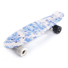 PENNYBOARD METEOR MULTIKOLOR FLOWERS white