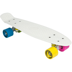 PENNYBOARD ENERO 22" bílý s barevnými kolečky