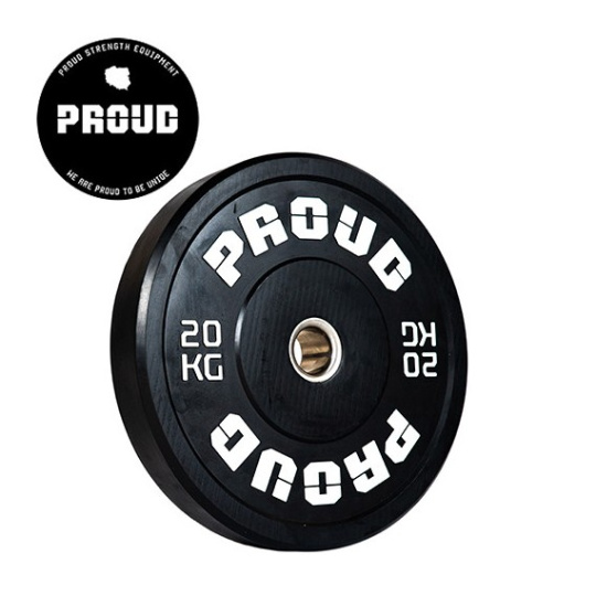 Olympijský kotouč PROUD TRAINING BUMPER PLATE BLACK 20 kg Olympijský kotouč PROUD TRAINING BUMPER PLATE BLACK 20 kg