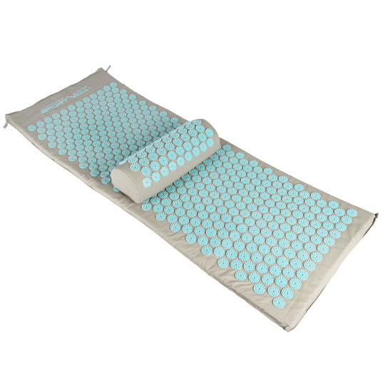 Set masážní polštářek + podložka na akupresuru Sportvida  šedo-tyrkysová Set masážní polštářek + podložka na akupresuru Sportvida  šedo-tyrkysová