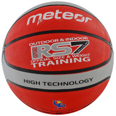 BASKETBALOVÝ MÍČ METEOR CELLULAR RS7 FIBA červená 7012