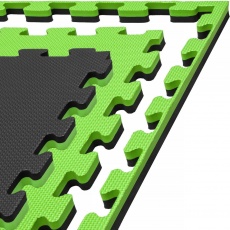 Tatami Puzzle 100x100x2 cm, černo-zelená
