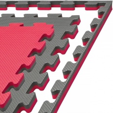 Tatami Puzzle 100x100x4 cm, šedo-červená
