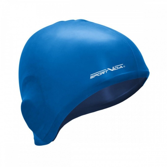 Plavací čepice silikonová modrá