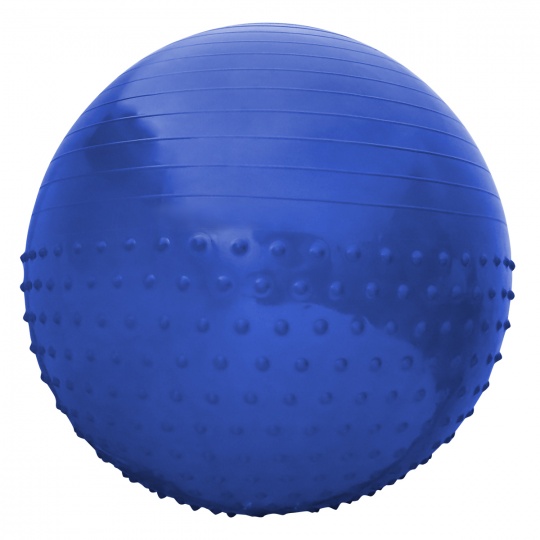 Gymnastický míč Sportvida 55 cm s výčnělky ANTI BURST modrý