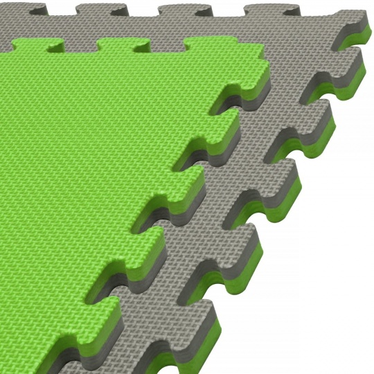 Tatami Puzzle 100x100x2 cm, zeleno-šedá