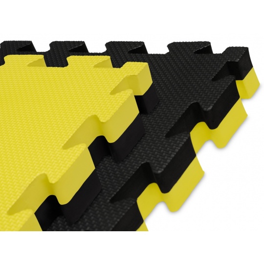 Tatami Puzzle 100x100x4 cm,  žluto-černé